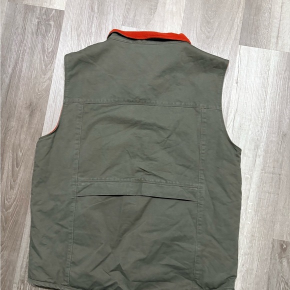 Men's Olive and Orange Outdoor Vest - Picture 7 of 7